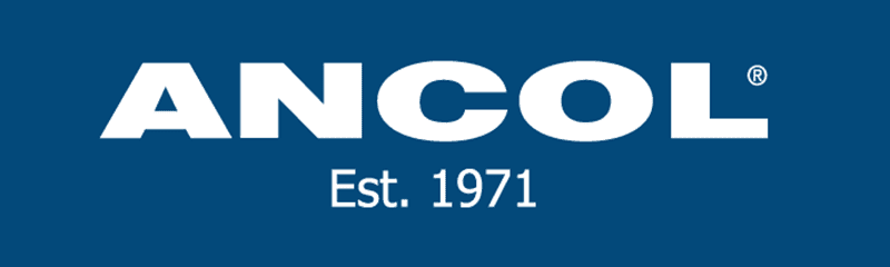 Ancol logo, white word-mark on navy blue background, “Est. 1971” underneath