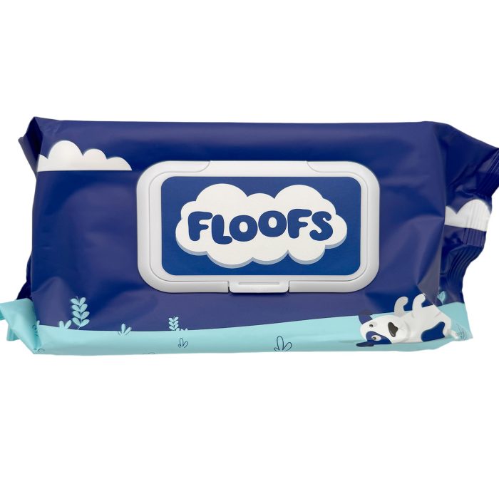 Floofs Pet Wipes pack – gentle cleaning wipes for dogs and cats, suitable for travel and daily use