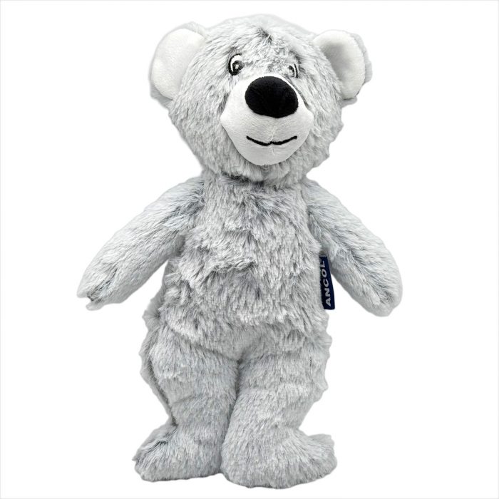 Grey Bear plush toy from the Ropey Bellies collection by Ancol