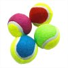 4Balls_Og copy Ancol Playtime tennis ball – 6cm dog toy, shown in yellow with red, green, pink, and blue variations