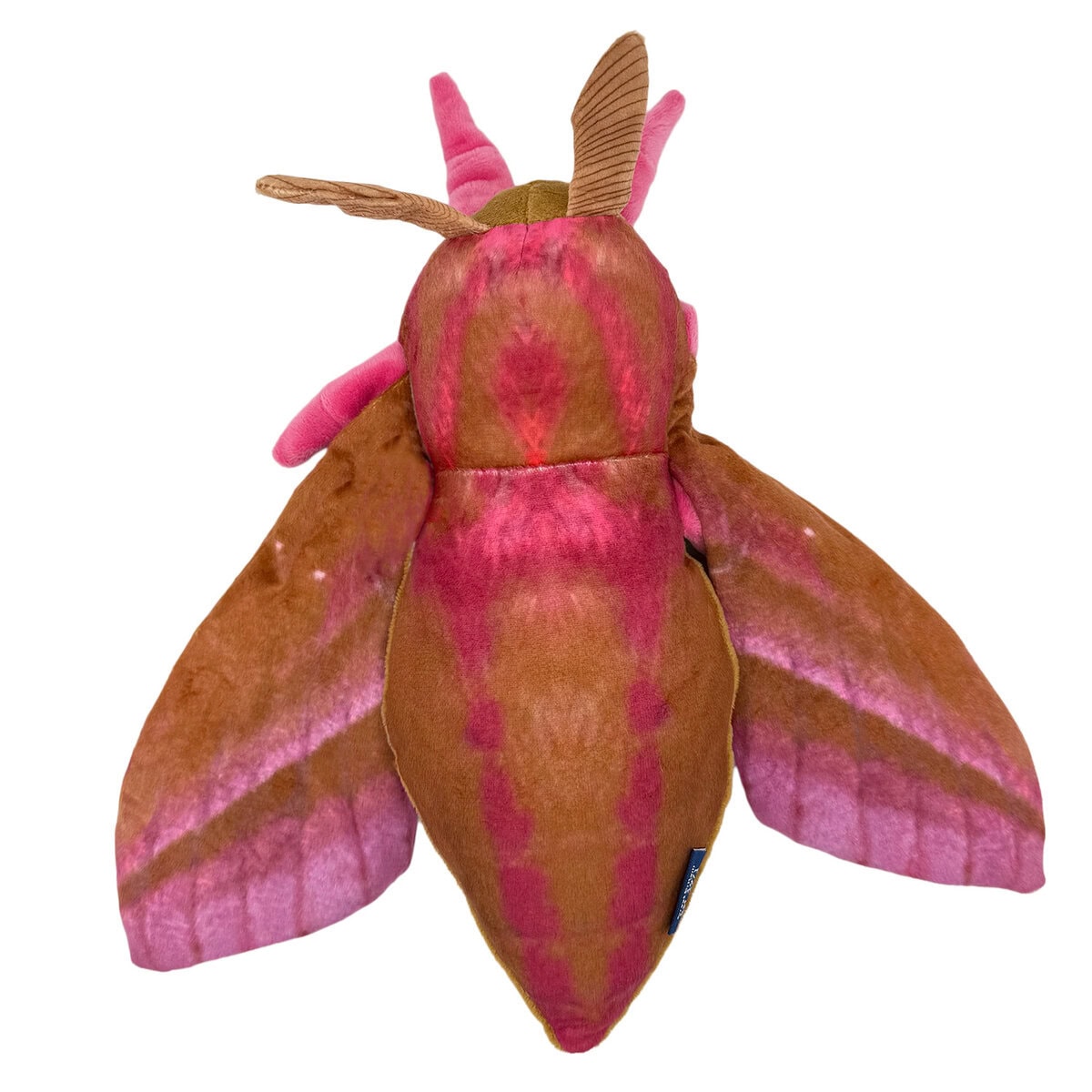 AN-DOG-0008-Pink copy Ancol Cuddle Fluffy Moths Pink plush dog toy with patterned wings, shown against a white background.