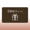 EdenWave Logo Gift Card-V1 copy EdenWave gift card — dark brown card, light-beige logo and gift icon on a soft pink-beige gradient