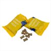 Two yellow Buddylicious Serrano Turkey Treats bags with bone-shaped semi-moist treats on white background – natural, hypoallergenic, and rich in omega oils – EdenWave.