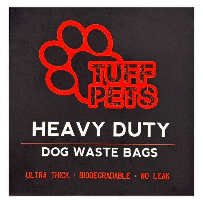 Tuff_Pets_Box_Front_TP-DOG-0002 uff Pets Heavy Duty biodegradable dog waste bags – ultra thick, no leak, eco-friendly packaging