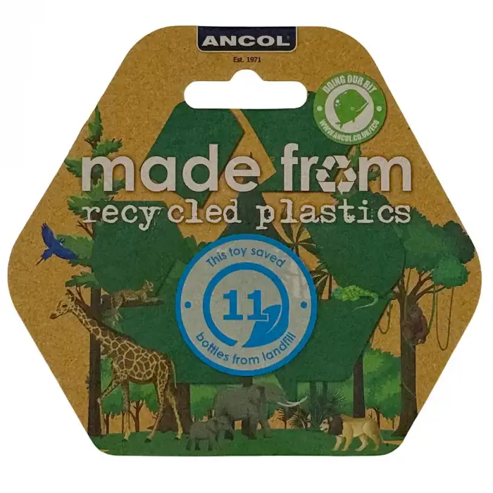 Ancol Made From recycled plastics swing tag – saves 11 plastic bottles from landfill