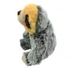 Recycled plush dog toy Scout Sloth Mini by Ancol – side view showing soft recycled fabric