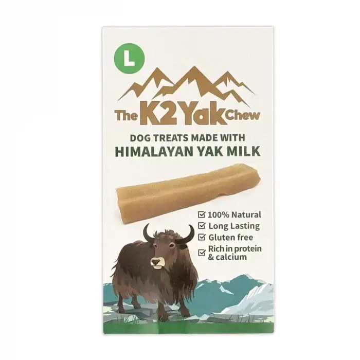 K2 Yak Chew Large packaging — 100% natural Himalayan yak milk dog treat