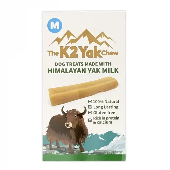 K2 Yak Chew Medium packaging — 100% natural Himalayan yak milk dog treat