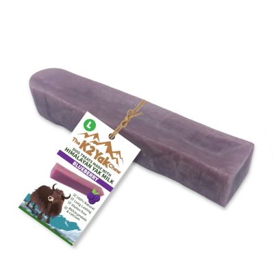 K2 Yak Chew Blueberry Large packaging — natural Himalayan yak milk dog treat with real blueberry
