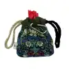 Handmade dog poo bag holder in green Liberty Tana Lawn by EdenWave – back view with poo bag roll inside