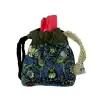 Handmade dog poo bag holder in green Liberty Tana Lawn by EdenWave – front view with poo bag roll inside